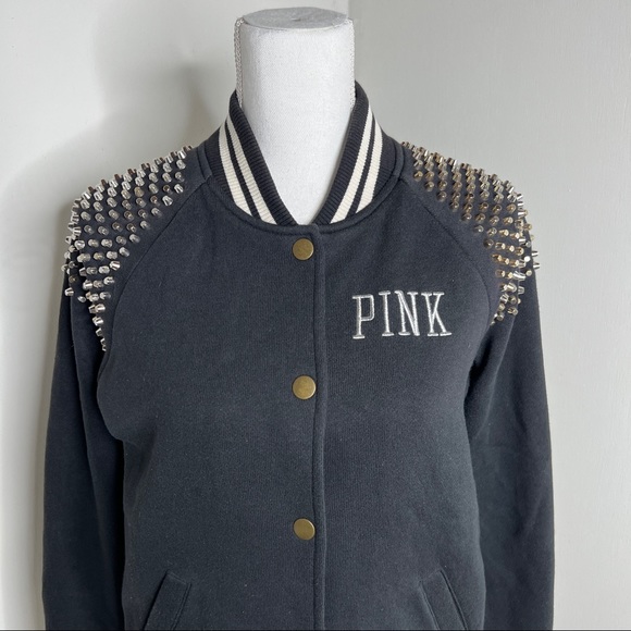 Victoria’s Secret PINK Varsity Studded Jacket Size XS - Picture 4 of 12